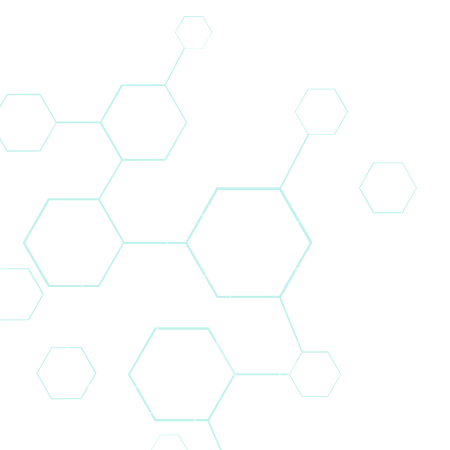A network of light blue hexagons with thin lines on white, visually representing a conceptual connection for RMC branding purposes.