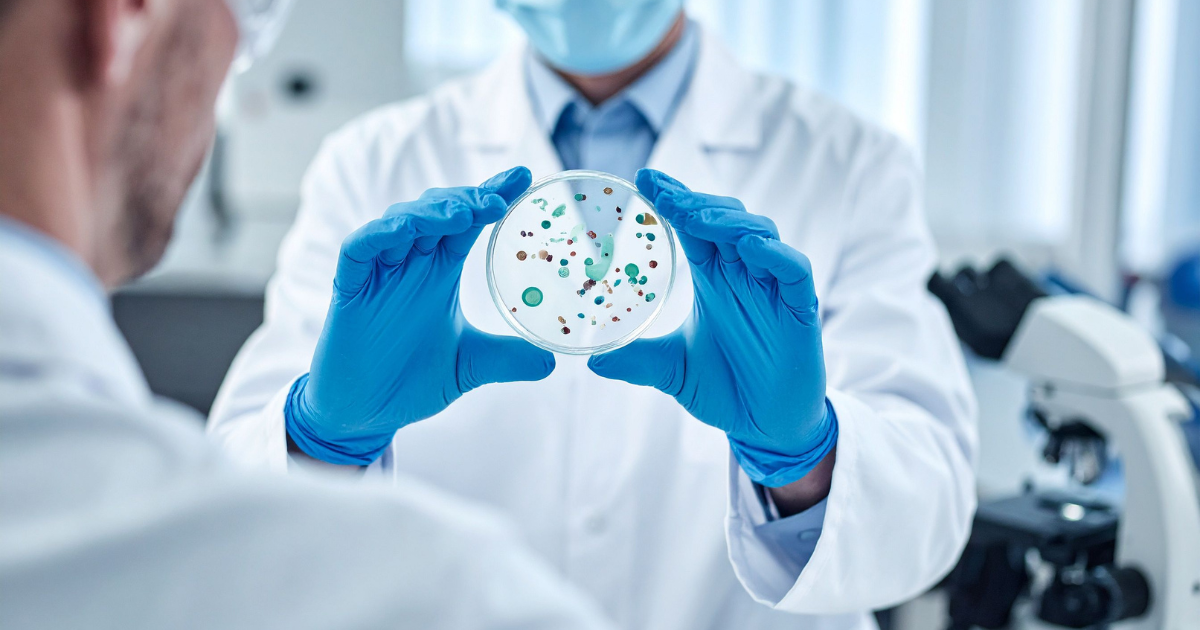Medical researchers reviewing biologic materials for umbilical tissue products and regenerative medicine treatment options in Las Vegas.